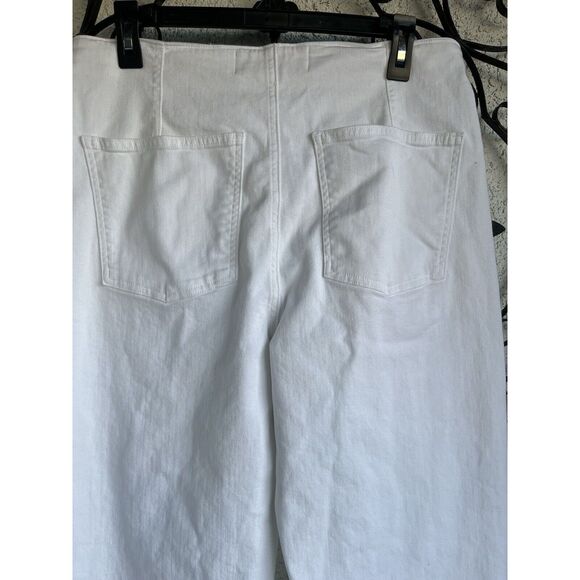 Veronica Beard Crossbow Crop Wide Crop High Rise Jeans - Size 32 - White - Picture 6 of 9